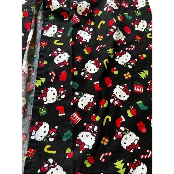 HELLO KITTY Christmas Kids fabric Open Robe Pajama size 7-8 - Picture 5 of 7